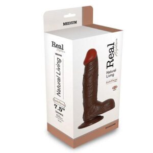Wibrator-REALISTIC VIBRATOR REAL RAPTURE BROWN 7.5"