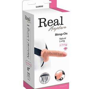 Proteza-VIBRATORE STRAP ON CAVO REAL RAPTURE 8 FLESH WITH BALLS