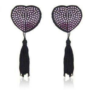 Bielizna-Heart shine nipples tassels (rosa)