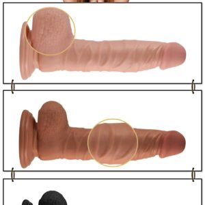 8.5"" Real Extreme Vibrating Dildo Flesh