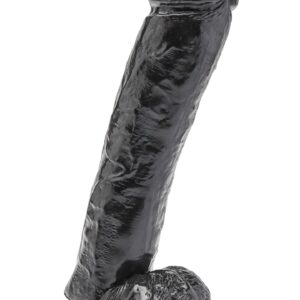 Dildo 11 inch with Balls Black