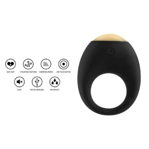 Eclipse Vibrating Cock Ring Black