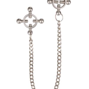 4 Point Nipple Press w Chain Black