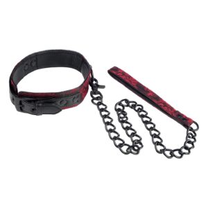Scandal Collar with Leash Black
