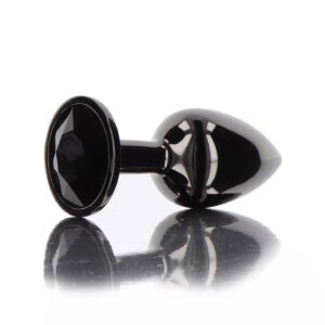 Butt Plug With Diamond Jewel S Black