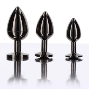 Butt Plug With Diamond Jewel M Black