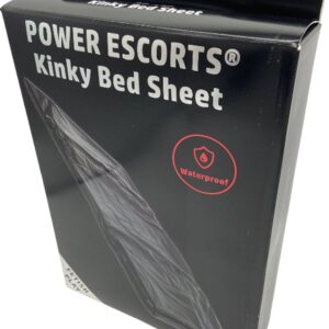 Power Escorts - BR190 - Kinky Bed Sheet Black - 160 x 227 CM