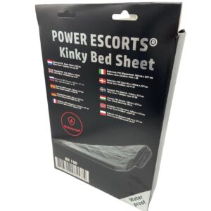 Power Escorts - BR190 - Kinky Bed Sheet Black - 160 x 227 CM