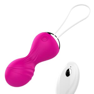 Kulki-Vibrating Silicone Kegel Balls USB 10 Function / Remote control -Pink