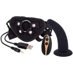 Vibration Dildo Strap-On 5inch Black