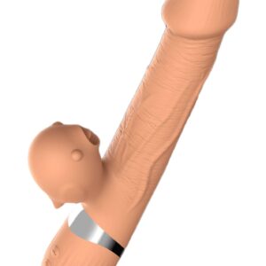 Wibrator-Basia Thtusting Vibrator 2 in 1 Tongue Vibrators USB