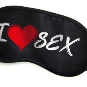 Maska- Opaska na oczy "" I LOVE SEX""