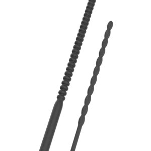 Ribbed Penis Dilator Set 2 pcs Black