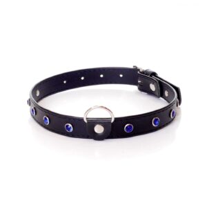 Fetish B - Series Collar - 2 cm navy blue crystal