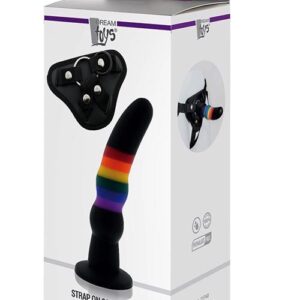 COLOURFUL LOVE STRAP ON SOLID DILDO