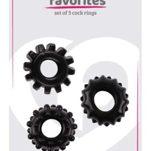 ALL TIME FAVORITES SET OF 3 COCKRINGS BLACK