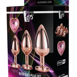 GLEAMING LOVE ROSE GOLD PLUG SET