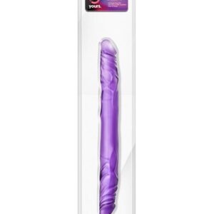 B YOURS 14INCH DOUBLE DILDO PURPLE