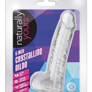 NATURALLY YOURS  6" CRYSTALLINE DILDO  DIAMOND