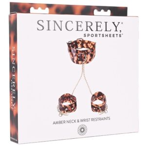 SPORTSHEETS AMBER NECK AND WRIST RESTRAINT