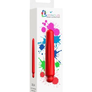 Delia - ABS Bullet With Sleeve - 10-Speeds - Red