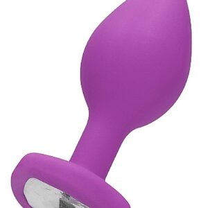 Diamond Heart Butt Plug - Regular - Purple