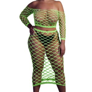 Long Sleeve Crop Top and Long Skirt  XL/XXXXL