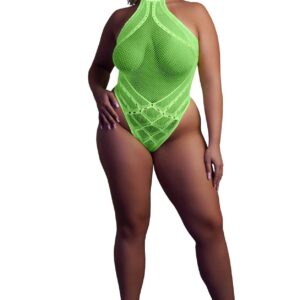 Body with Halter Neck - Neon Green - XL/XXXXL
