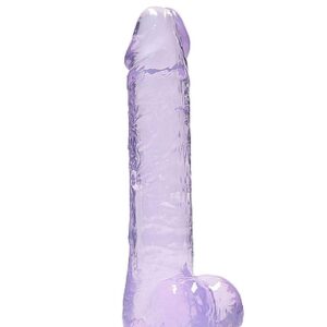 8"" / 20 cm Realistic Dildo With Balls - Purple