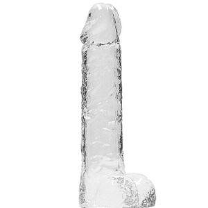 8"" / 20 cm Realistic Dildo With Balls - Transparent