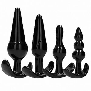 NO. 80 - 4-Piece Butt Plug Set - Black