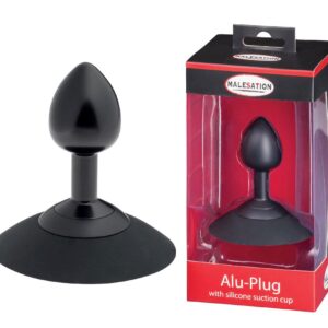 MALESATION Alu-Plug with suction cup small, black