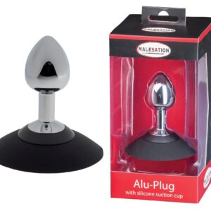 MALESATION Alu-Plug with suction cup small, chrome