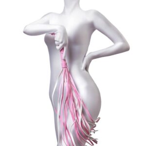 Anonymo flogger, PU leather, pink, 64 cm