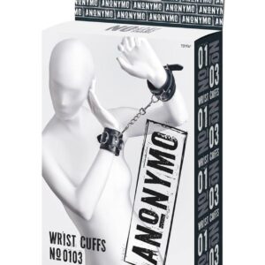 Anonymo handcuffs, PU leather, black