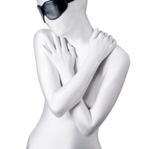 Anonymo mask, PU leather, black, 26.5 cm