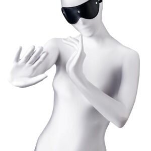 Anonymo mask, PU leather, black, 24 cm