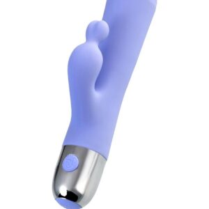 Vibrator with clitoral stimulation Flovetta Crocus, silicone, purple, 17.5 cm