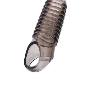 ToyFa XLover, Penis sleeve, for enlargement, TPE, transparent black, 11 cm