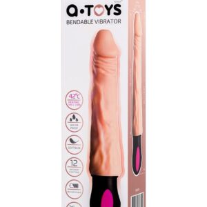A-TOYS Vibrator with heating TPE 12 speeds bendable rechargble