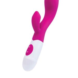 A-TOYS, Vibrator Fela with Clitoral Stimulator, Silicone, Pink, 20.5 cm, 10 speeds, 2xAAA