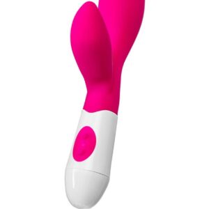 A-TOYS, Vibrator Lilu with Clitoral Stimulator, Silicone, Pink, 20 cm, 10 speeds, 2xAAA