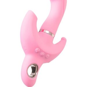 JOS Vibrator with clitoral stimulator JOS Twistme, silicone, pink, 19.5 cm