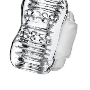 Lingam Khani, Vibrating Masturbator, TPE, Transparent, 9 cm