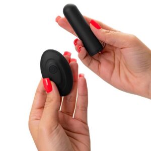 Vibro bullet with remote control, RealStik CALIBER, 7cm, O2