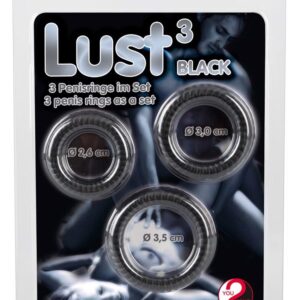 Lust 3 Cock Rings black