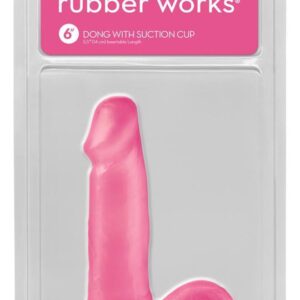 BRW 6" Dong Suction Cup Pink