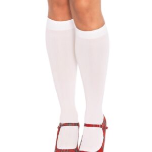 Nylon Knee Highs White