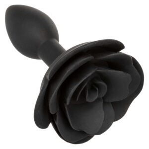 Small Rose Anal Plug Black