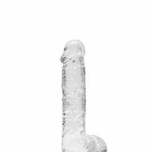 6"" / 15 cm Realistic Dildo With Balls - Transparent